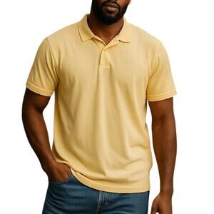 Sun River Yellow Pique Polo Shirt | Men’s XL | Classic Casual Style